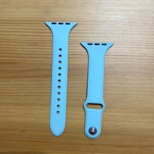 Blue Silicone Band For Apple Watch 42/44/45mm Small Wrist